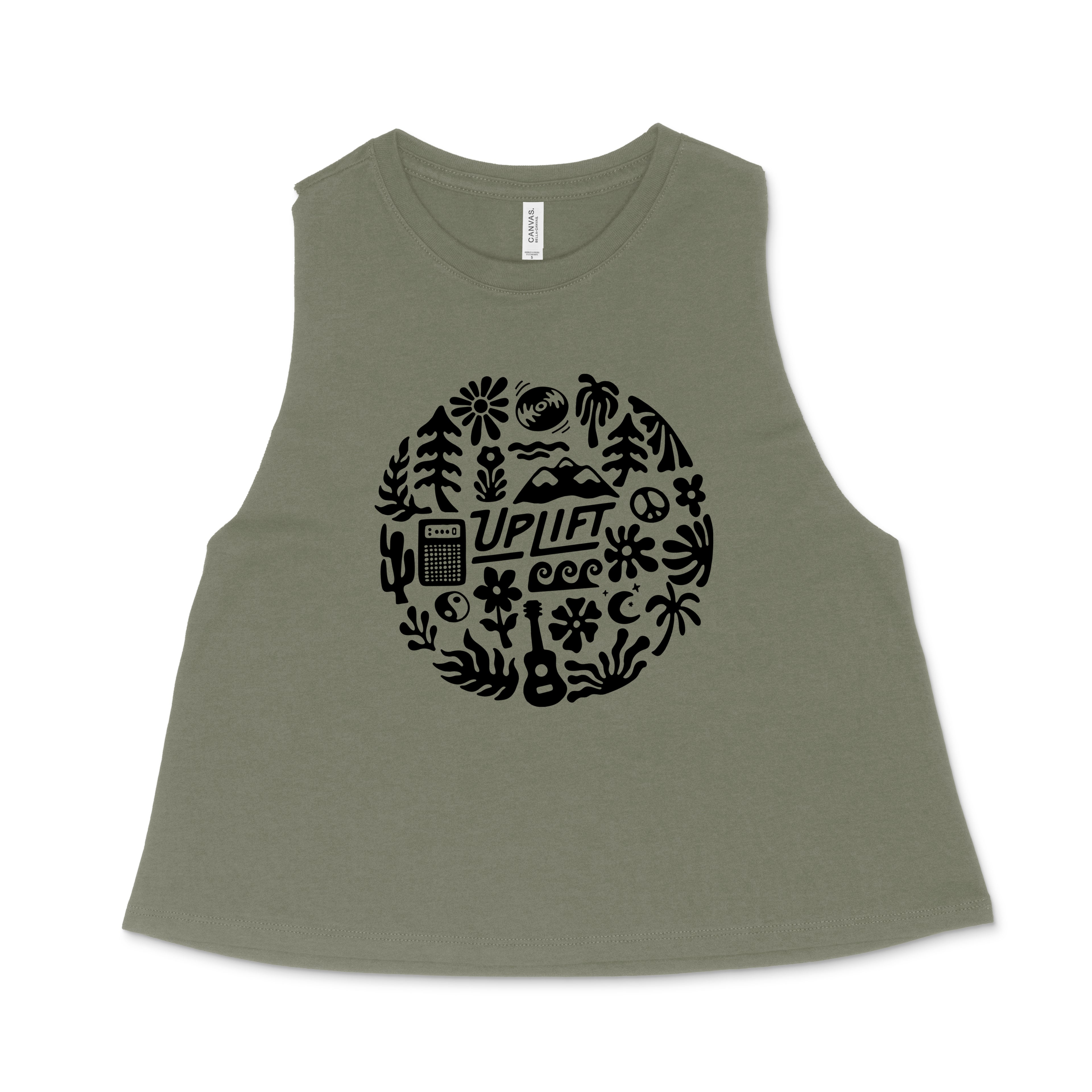 Women’s Higher Frequency Racerback Crop Tank