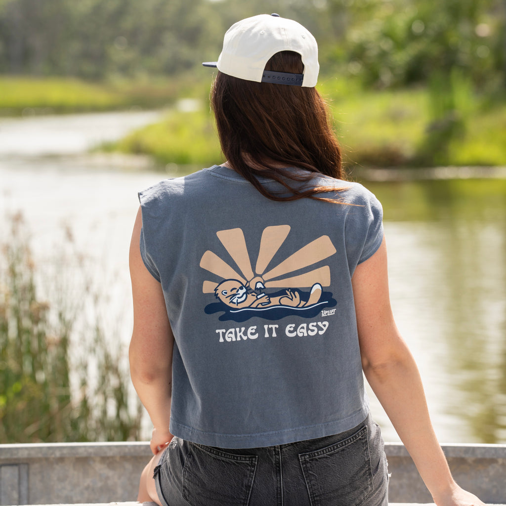 Womens Take It Easy Muscle Tee image 0